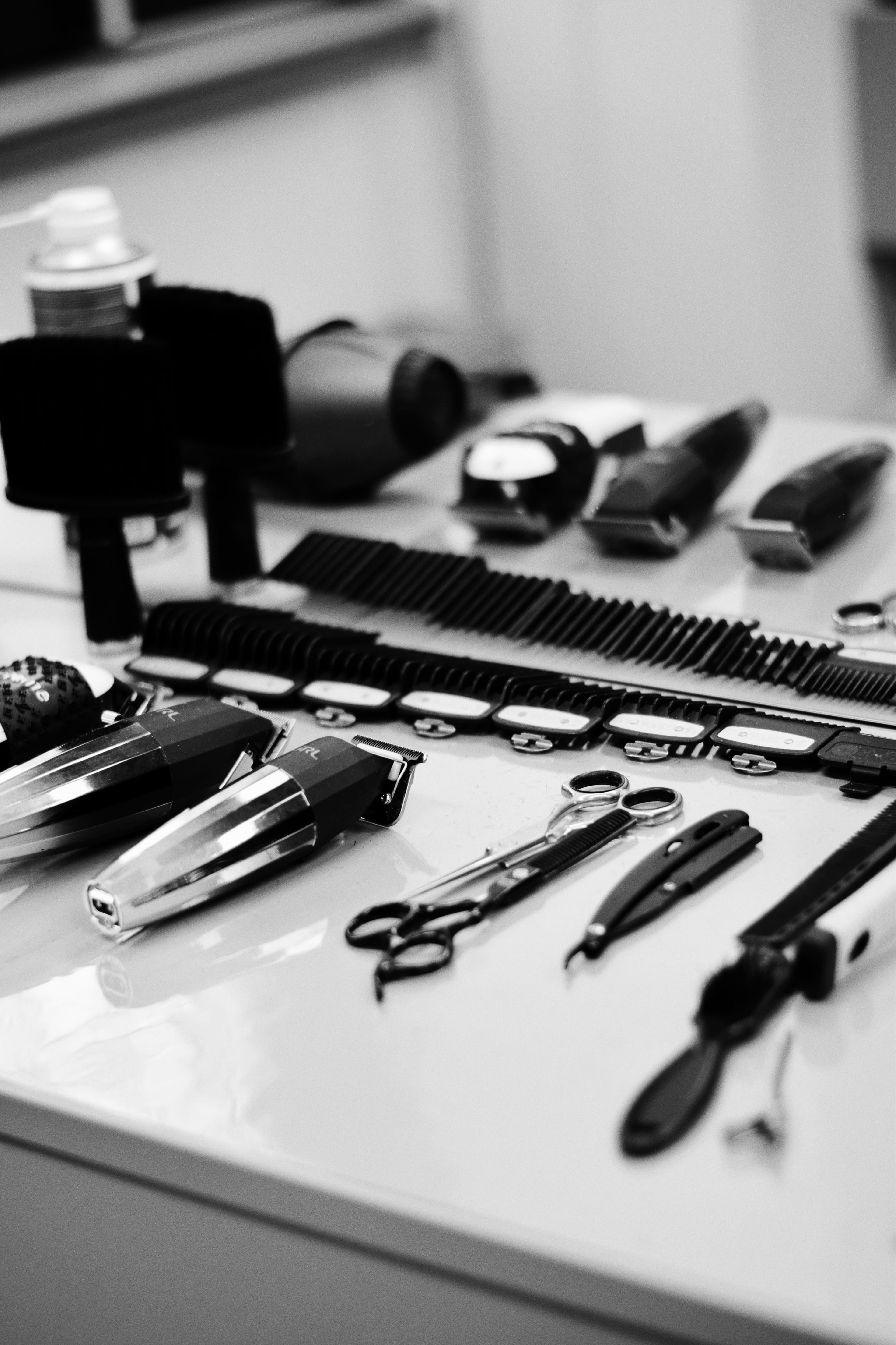 Men's haircut at Flash Barbershop Prague — fade cut